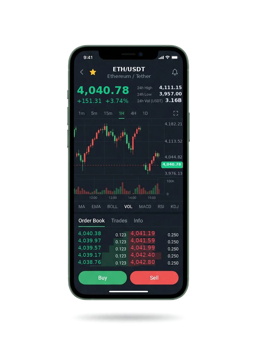 The same portfolio view on a phone screen The same portfolio view on a phone screen